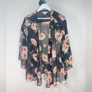 56. Floral Sheer Kimono Cardigan